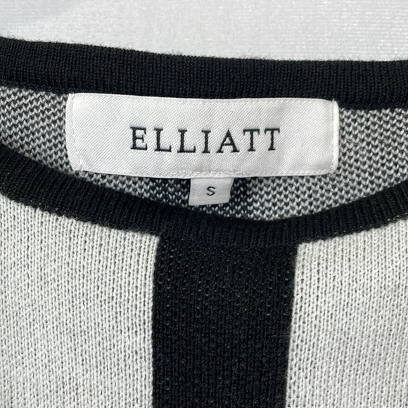 Elliott Sweater Dress Tunic Size S Black And White EUC Like New - Picture 2 of 9